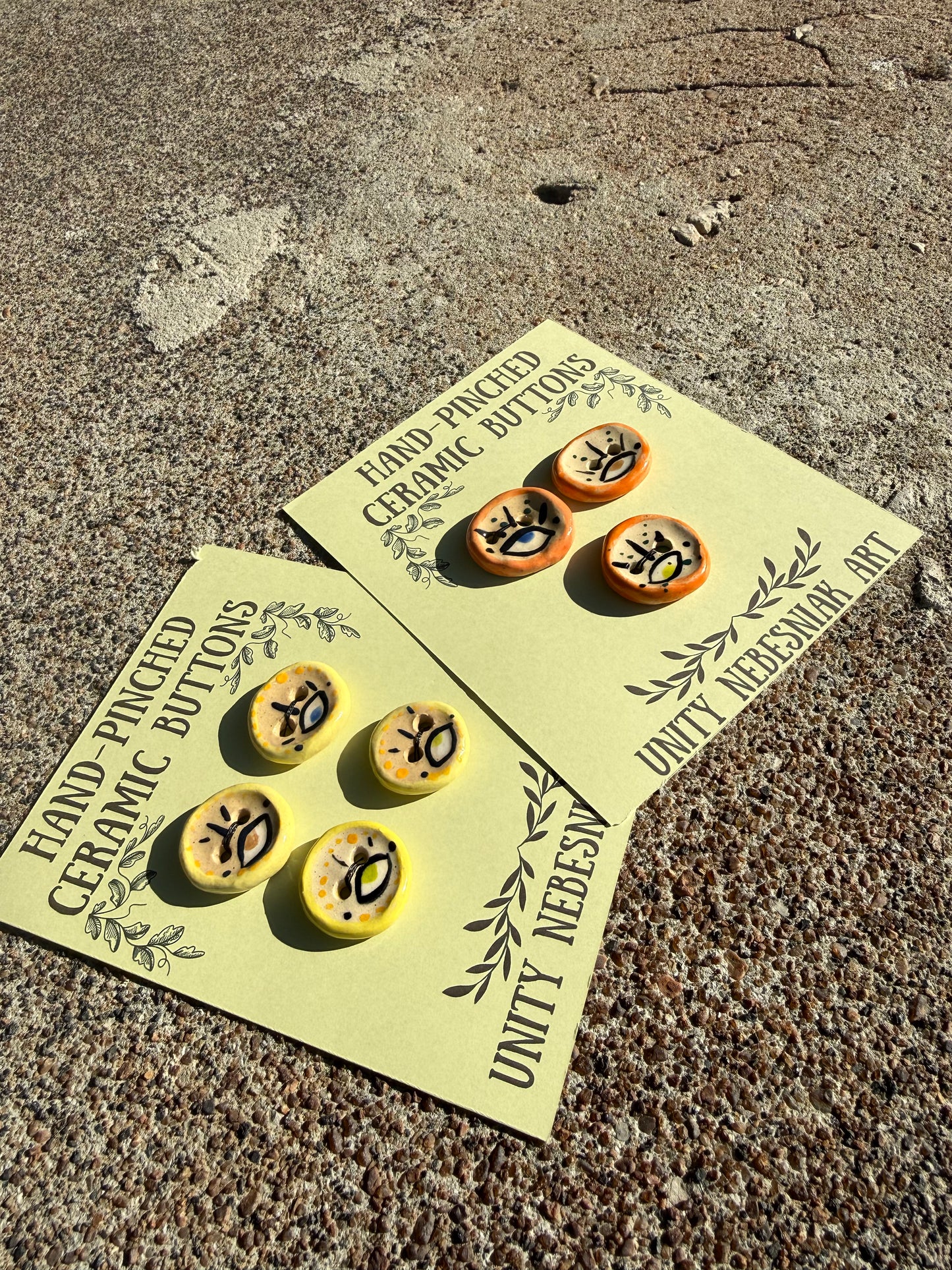 Hand Pinched Buttons - Set 8