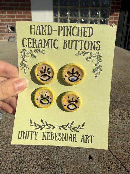 Hand Pinched Buttons - Set 7